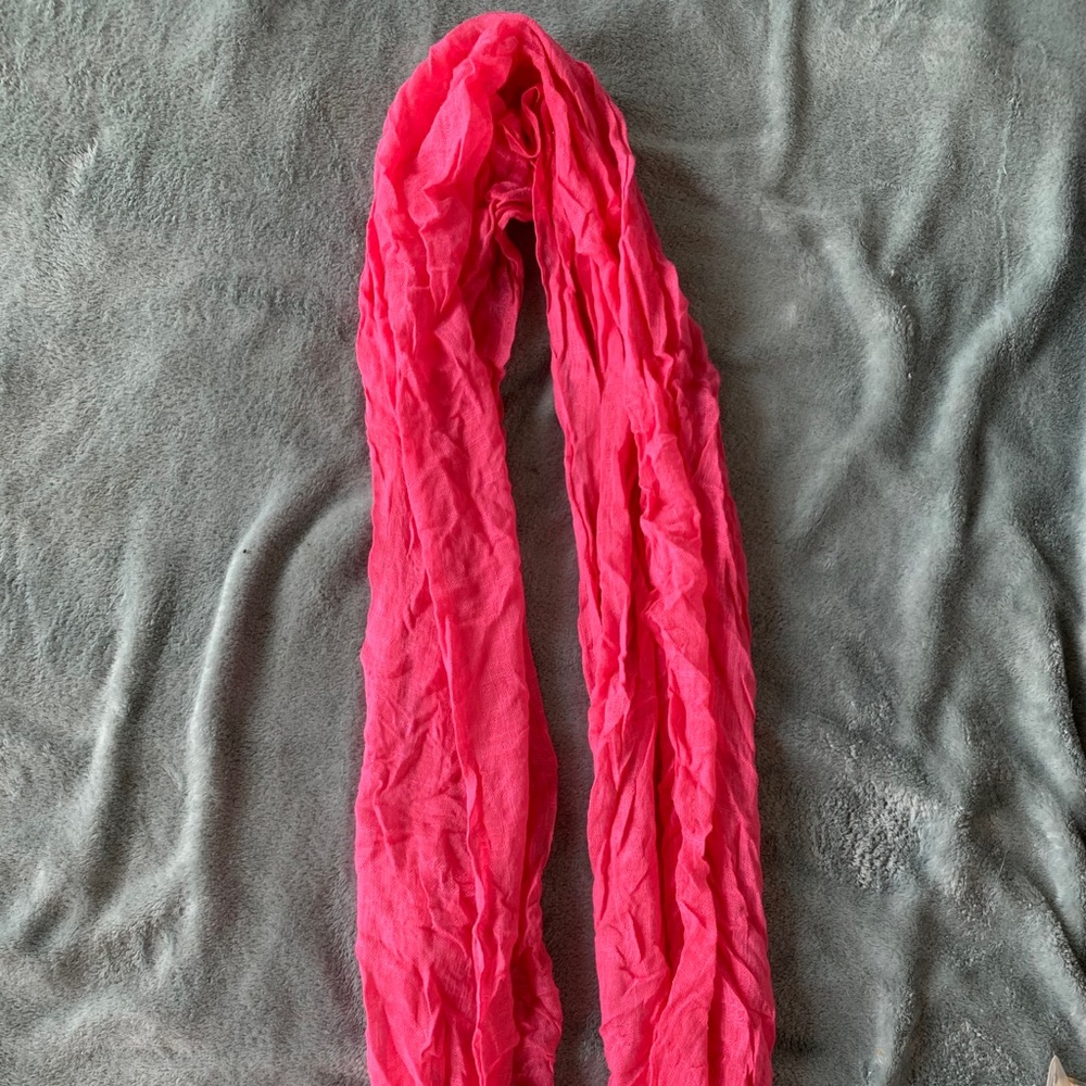 Long sheer pink scarf